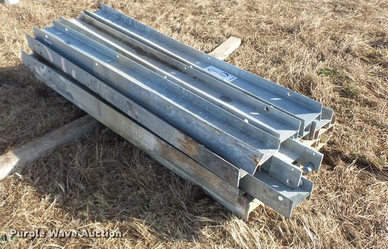 image for item L4530 Approximately 23 galvanized guard rail posts