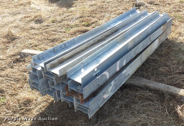 image for item L4530 Approximately 23 galvanized guard rail posts