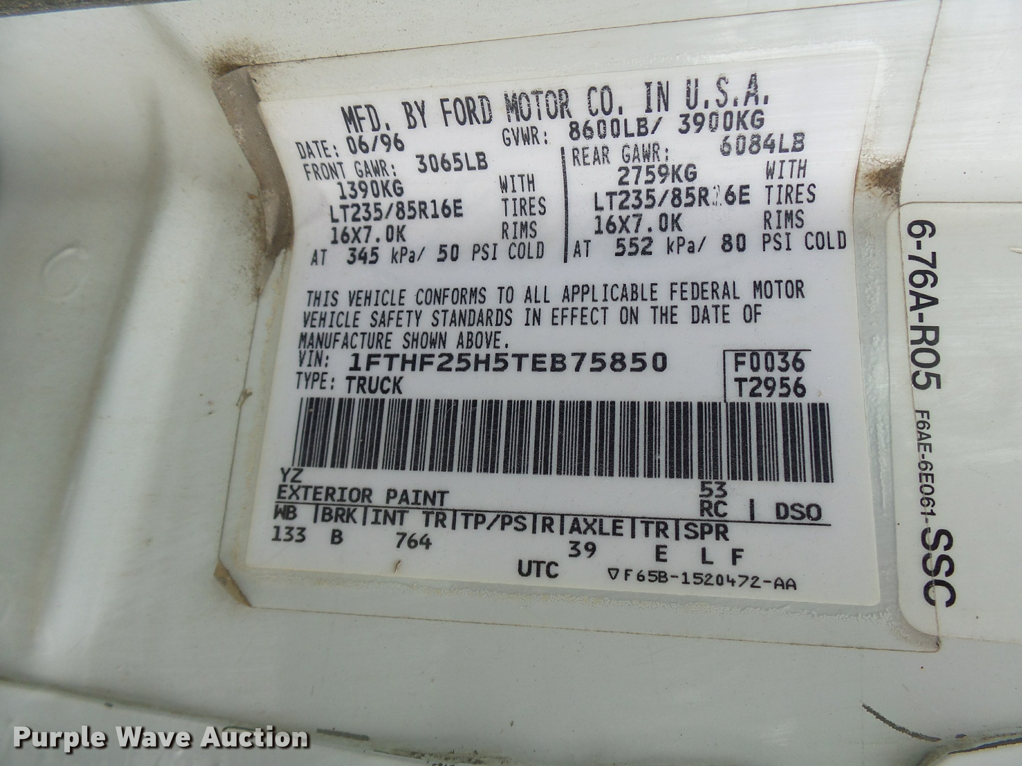 1996 Ford F250 XL HD pickup truck in Centerview, MO | Item CC9082