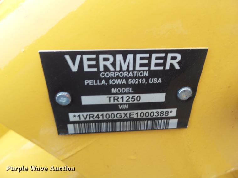 image for item CB9766 2014 Vermeer TR1250 trencher