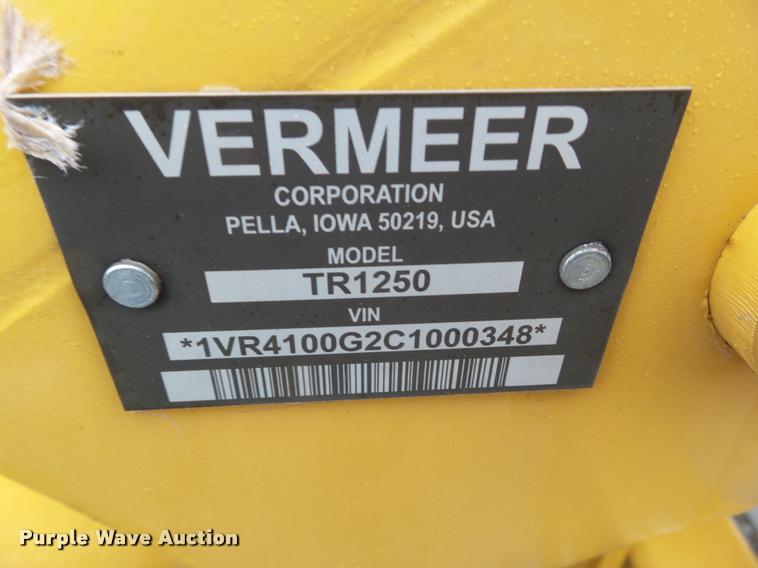 image for item CB9768 2012 Vermeer TR1250 trencher
