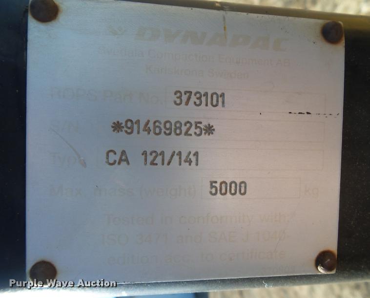 image for item CB9791 1999 Dynapac CA121PD single drum vibratory compactor