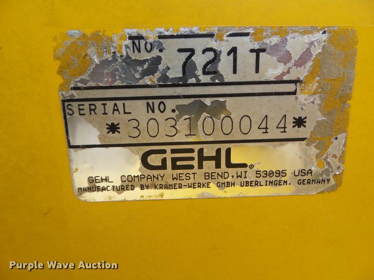 image for item CB9793 2003 Gehl 721T wheel loader