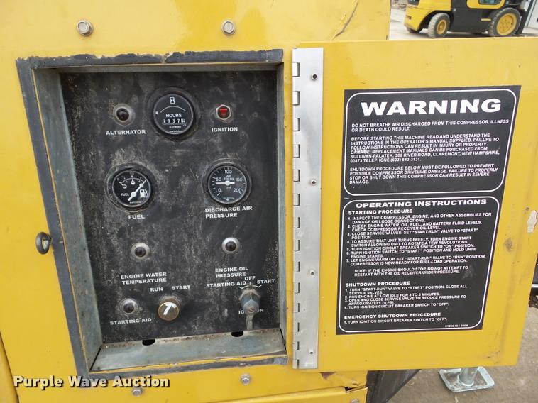 image for item CB9795 2006 Sullivan Palatek D185Q air compressor