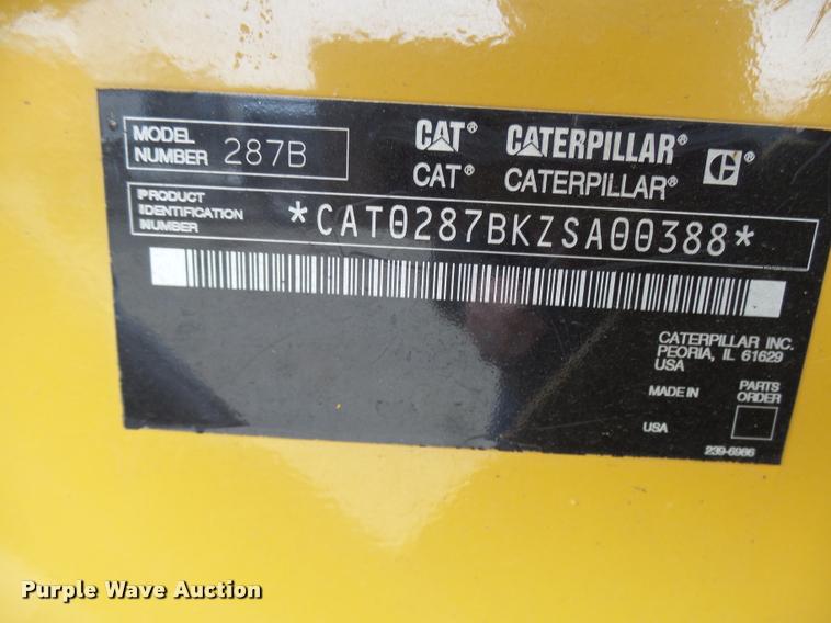 image for item CC9067 2004 Caterpillar 287B skid steer