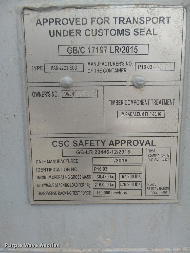 image for item DA0528 2016 storage container