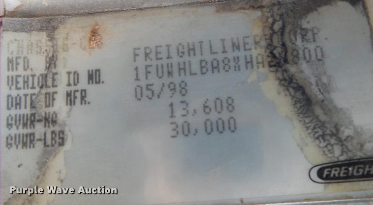 image for item DA2527 1999 Freightliner FL70 service truck with crane