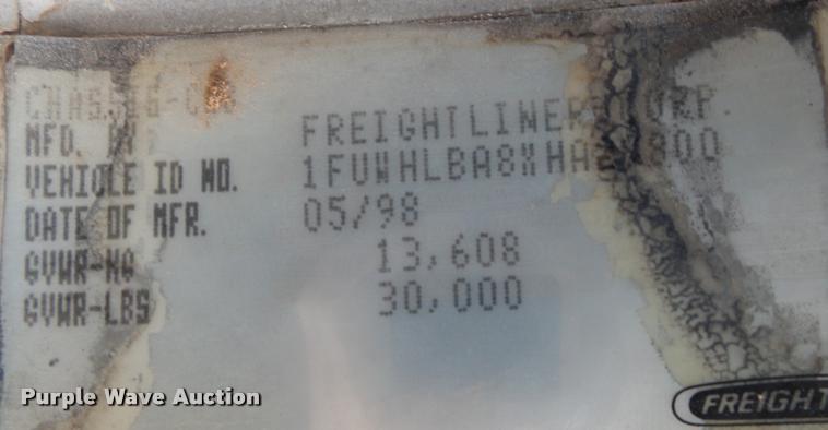 image for item DA2527 1999 Freightliner FL70 service truck with crane