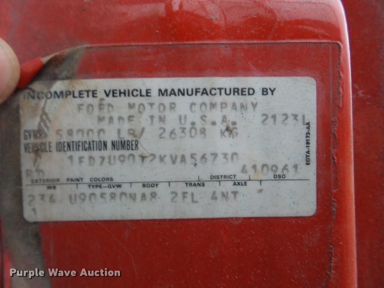 image for item DA7284 1989 Ford L9000 ready mix truck