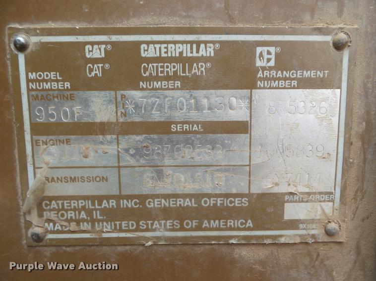 image for item DA7611 1992 Caterpillar 950F wheel loader