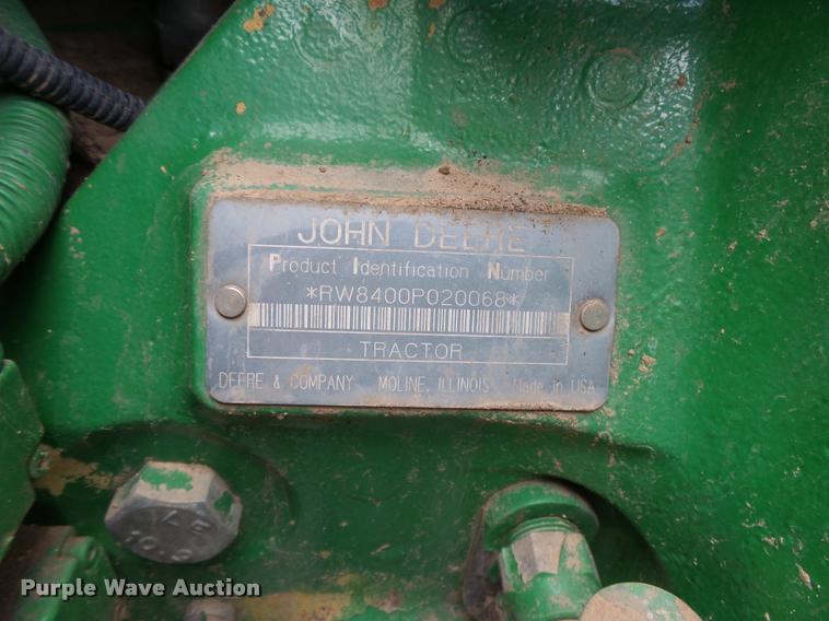 image for item DA7612 1998 John Deere 8400 MFWD tractor