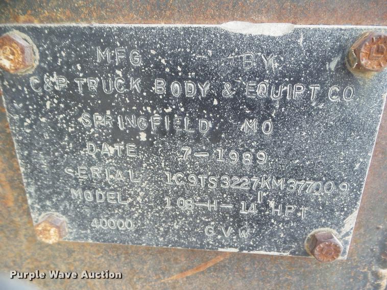 image for item DA7671 1989 C&P end dump trailer