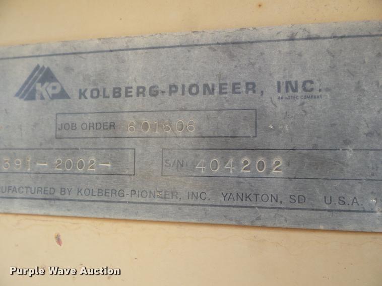 image for item DB1870 2002 Kolberg Pioneer 391-2002 screening plant