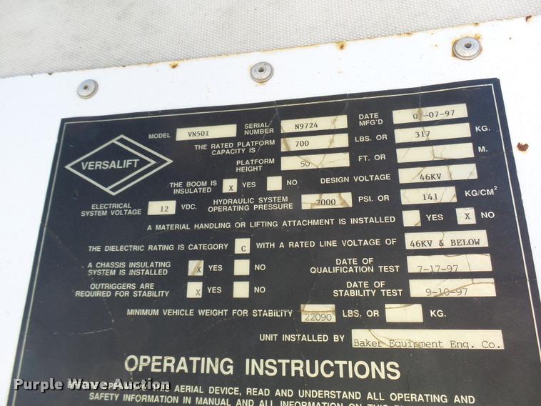 image for item DB2320 1997 GMC C7500 bucket truck