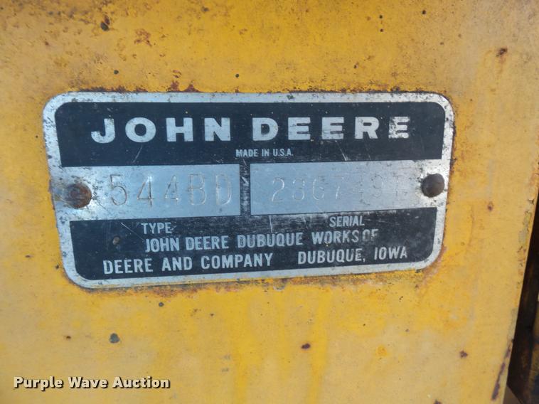 image for item DB2939 1975 John Deere 544B wheel loader