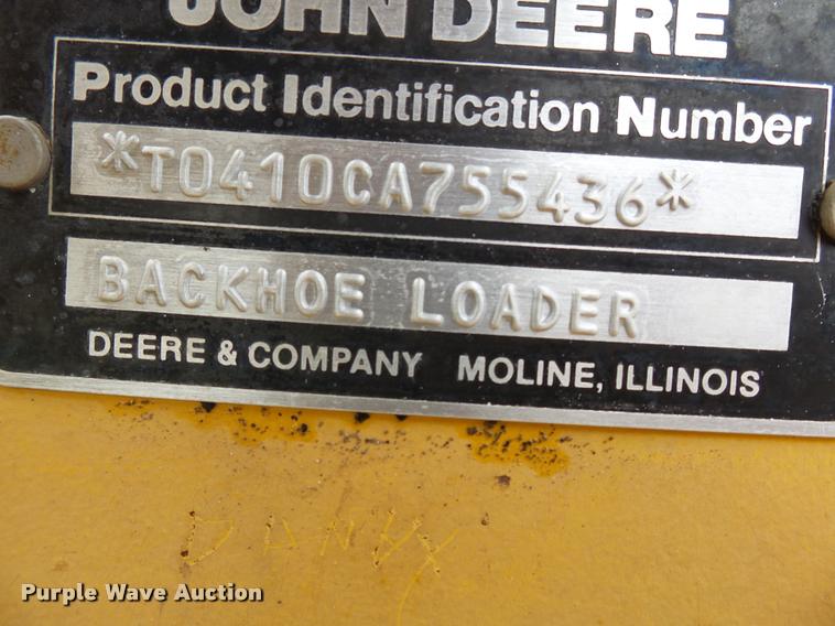 image for item K3371 1989 John Deere 410C backhoe