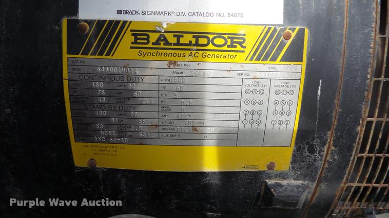 image for item K8018 Baldor TS80 generator