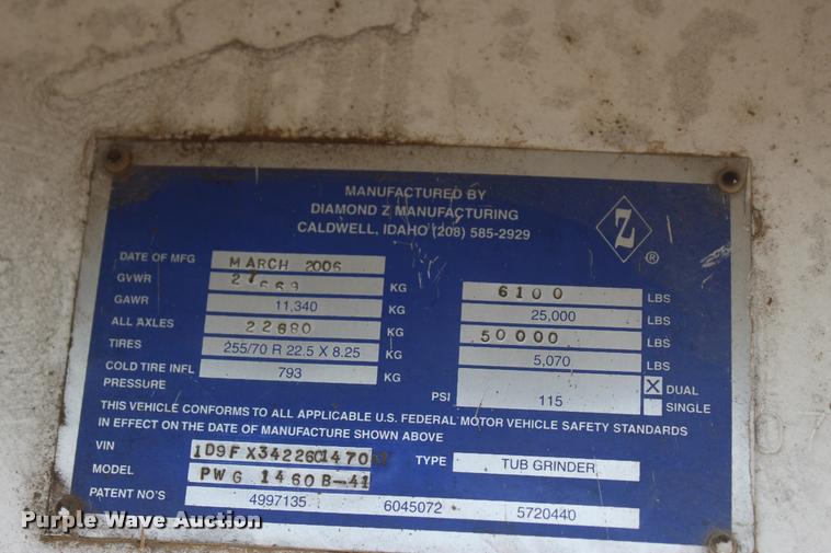 image for item L1997 2006 Diamond 1460B-41 tub grinder