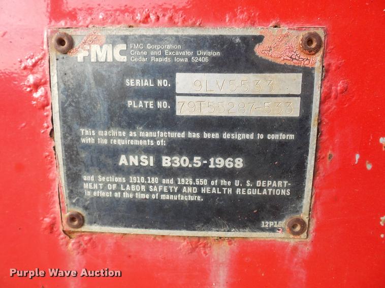 image for item L4562 1978 Link Belt LS-118 crane