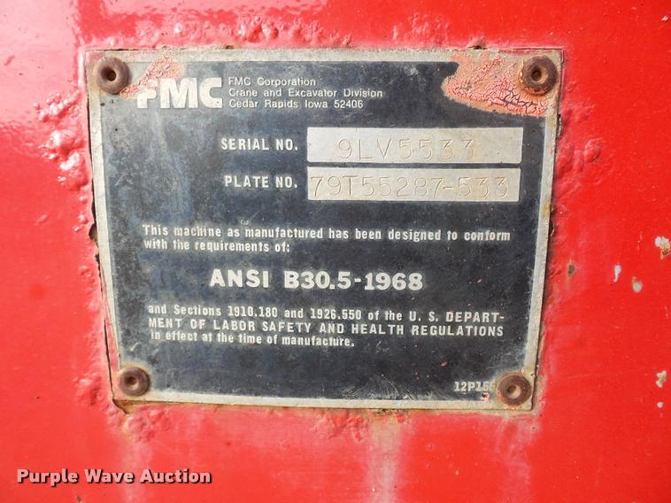 image for item L4562 1978 Link Belt LS-118 crane