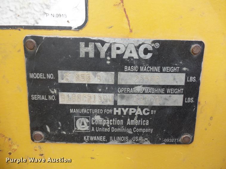 image for item L4568 1999 Hypac C852B single drum vibratory roller