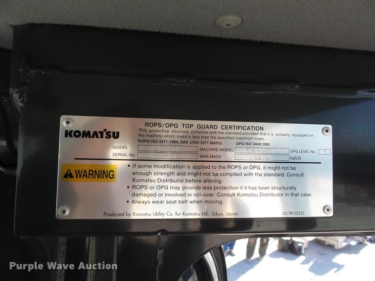 image for item L4584 2009 Komatsu PC55MR-3 compact excavator