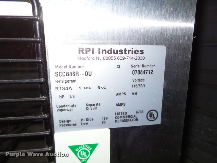 image for item AP9298 RPI Industries refrigerated display case