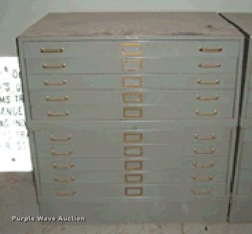 image for item AX9379 (2) stackable metal map cases