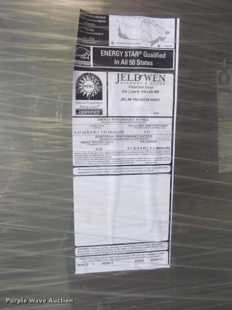 image for item BT9018 (2) Jeld-wen fiberlast doors