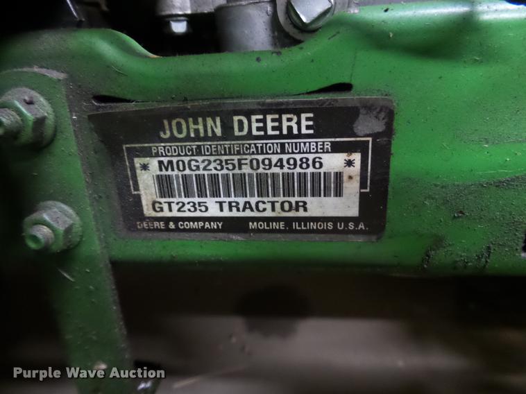 image for item BT9060 John Deere GT235 lawn mower