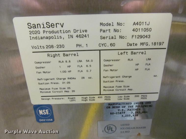 image for item BT9127 Saniserv ice cream machine