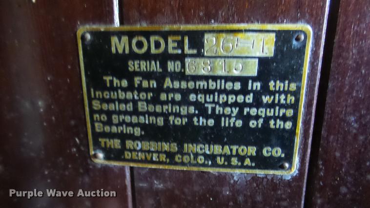 image for item BU9287 Robbins hatchery incubator