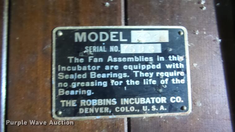 image for item BU9291 Robbins hatchery incubator