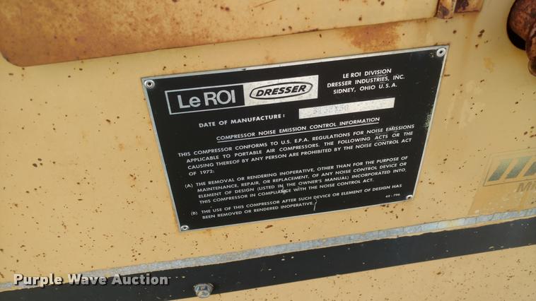 image for item BU9909 Leroi/Dresser 123 air compressor