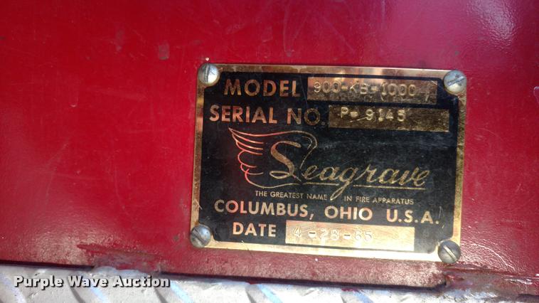 image for item BU9911 Seagrave fire truck