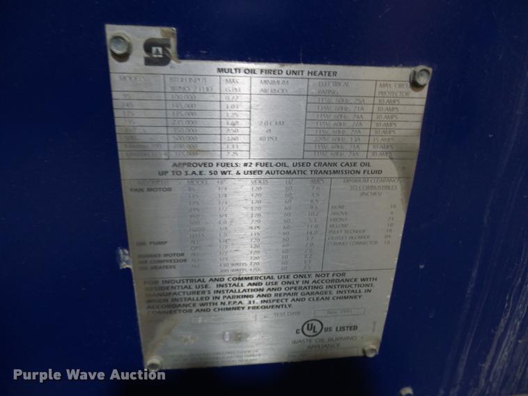 image for item CC9041 1991 Horizon Firelake 315 oil/diesel furnace