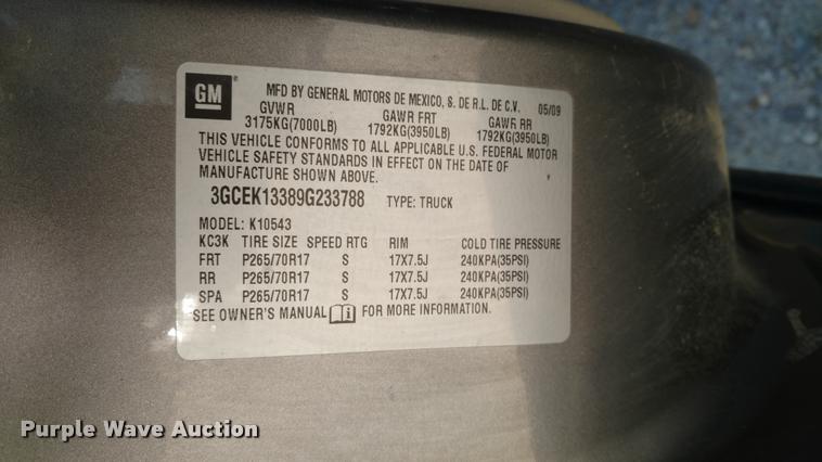 image for item DA5510 2009 Chevrolet Silverado 1500 Crew Cab pickup truck