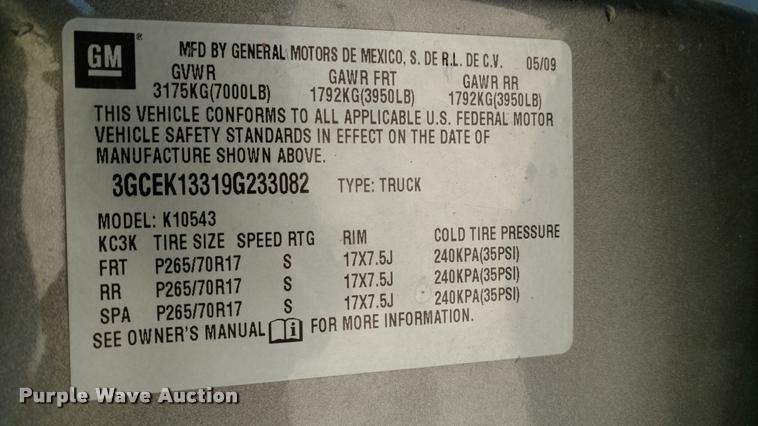 image for item DA5511 2009 Chevrolet Silverado 1500 Crew Cab pickup truck