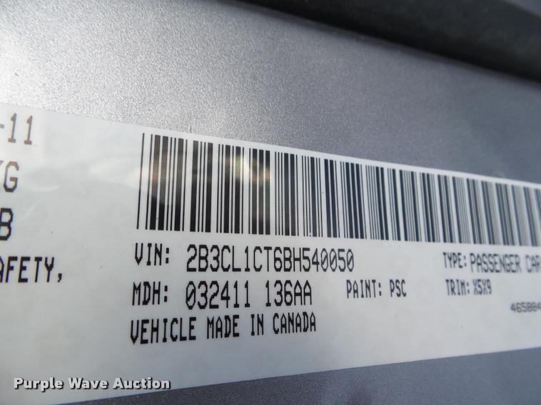 image for item DA7541 2011 Dodge Charger Police