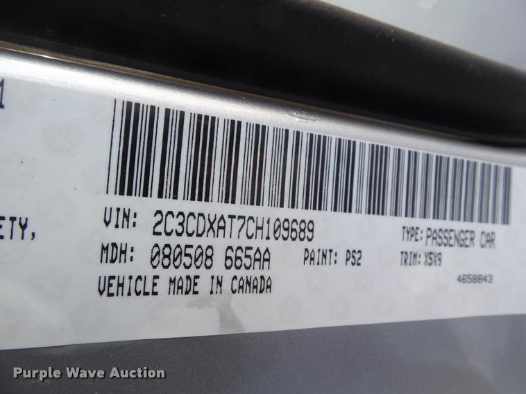 image for item DA7544 2012 Dodge Charger Police