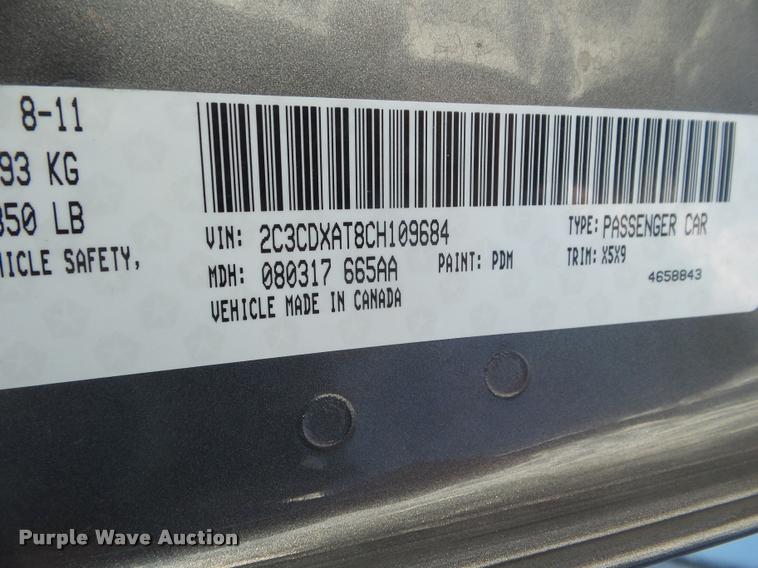 image for item DA7546 2012 Dodge Charger Police