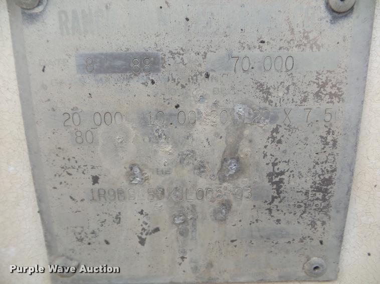 image for item DA7718 1988 Rancho bottom dump trailer