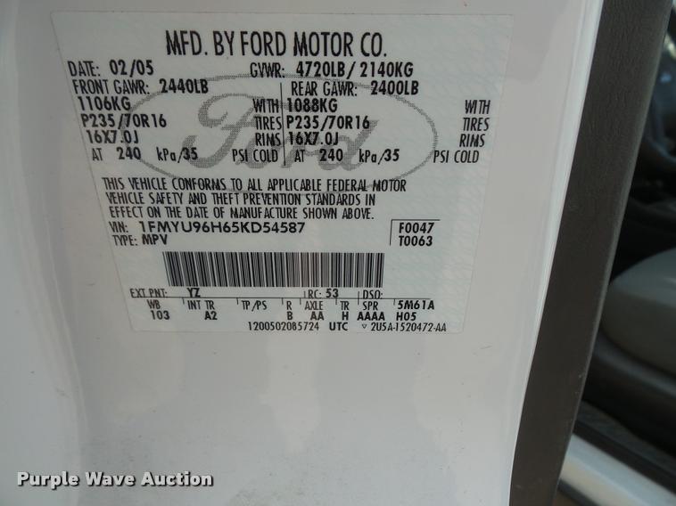 image for item DB0732 2005 Ford Escape Hybrid SUV