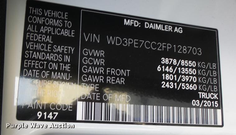 image for item DB1280 2015 Mercedes Benz Sprinter 2500 ambulance by Osage