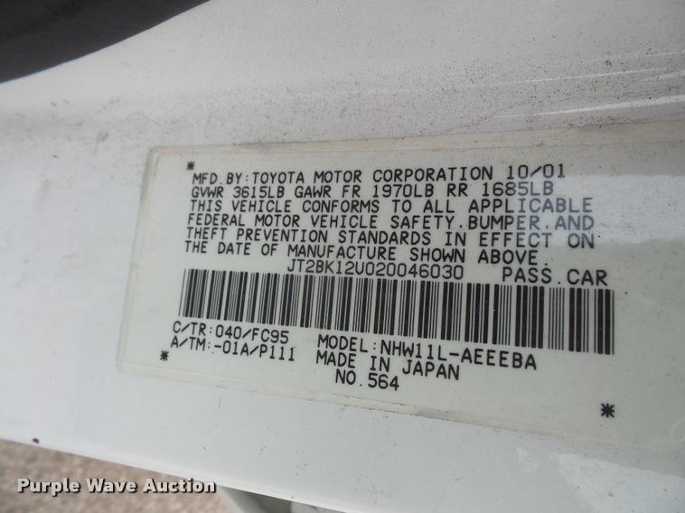 image for item DB2966 2002 Toyota Prius