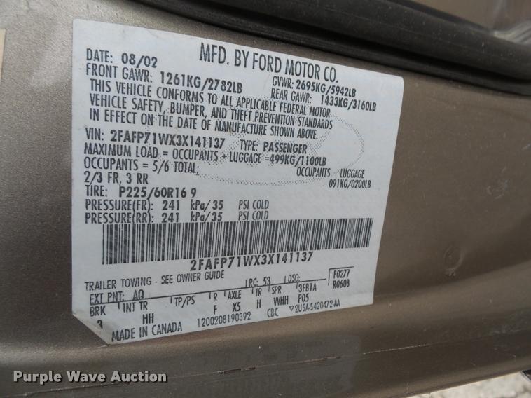 image for item DB2968 2003 Ford Crown Victoria Police Interceptor