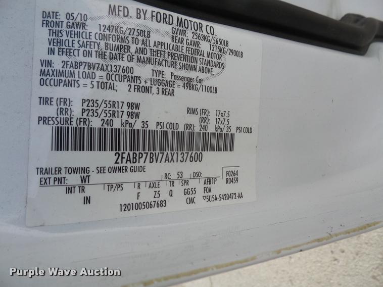 image for item DB2971 2010 Ford Crown Victoria Police Interceptor