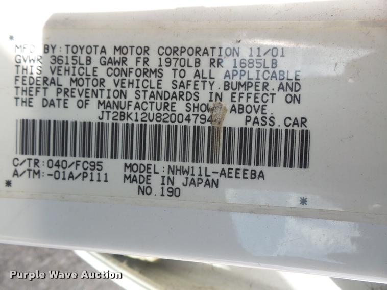 image for item DB2974 2002 Toyota Prius