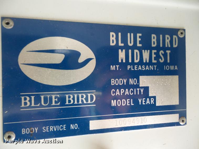 image for item DB2985 2002 Chevrolet Blue Bird school bus