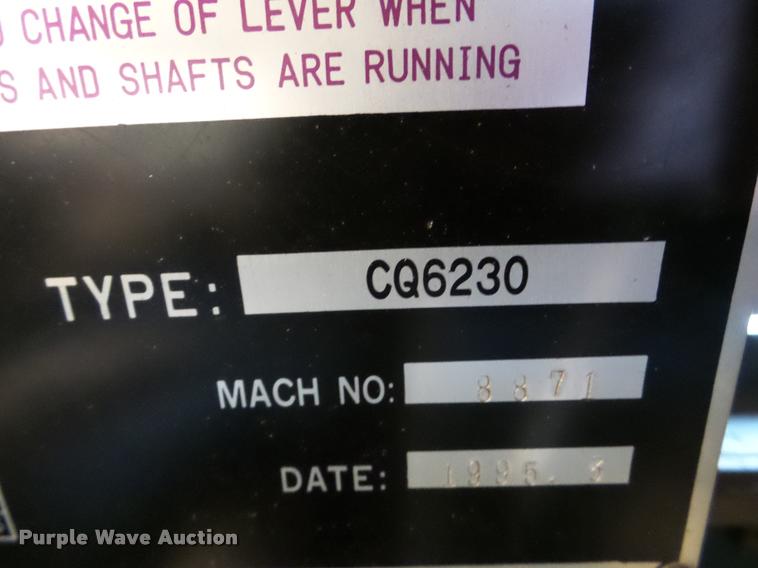 image for item DF9654 Shaoxing CQ6230 metal lathe